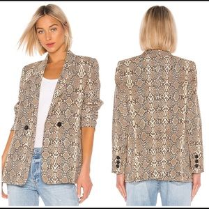 ANINE BING Madeleine Blazer XS python snake print